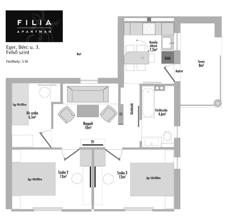 Fília Apartman Eger Exterior foto